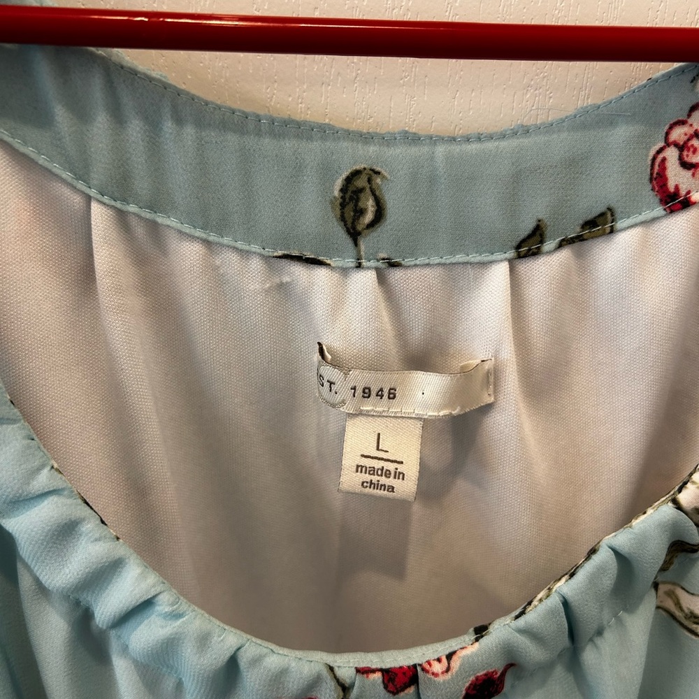 EST. 1946 Floral Blue Sleeveless Dress - Picture 8 of 10